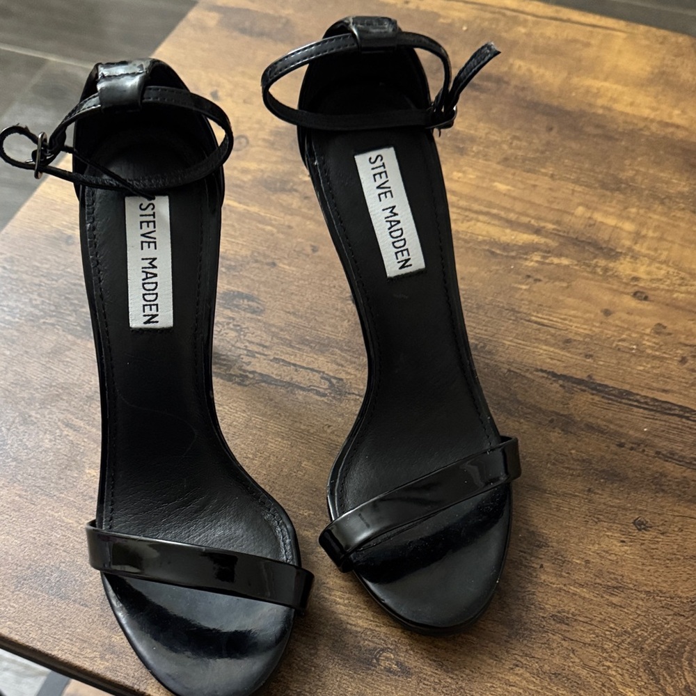 Steve Madden Glossy Black Women's Heels